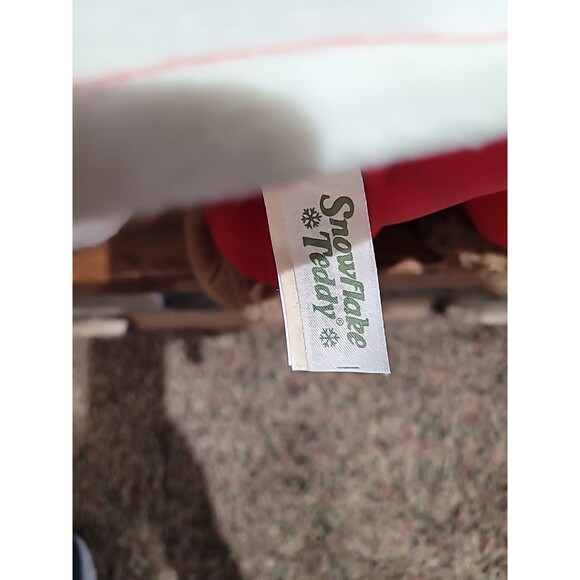 Lot (2) 2017 Walmart Christmas Snowflake TEDDY BEARS Boy Girl Large Red Brown - Picture 13 of 16